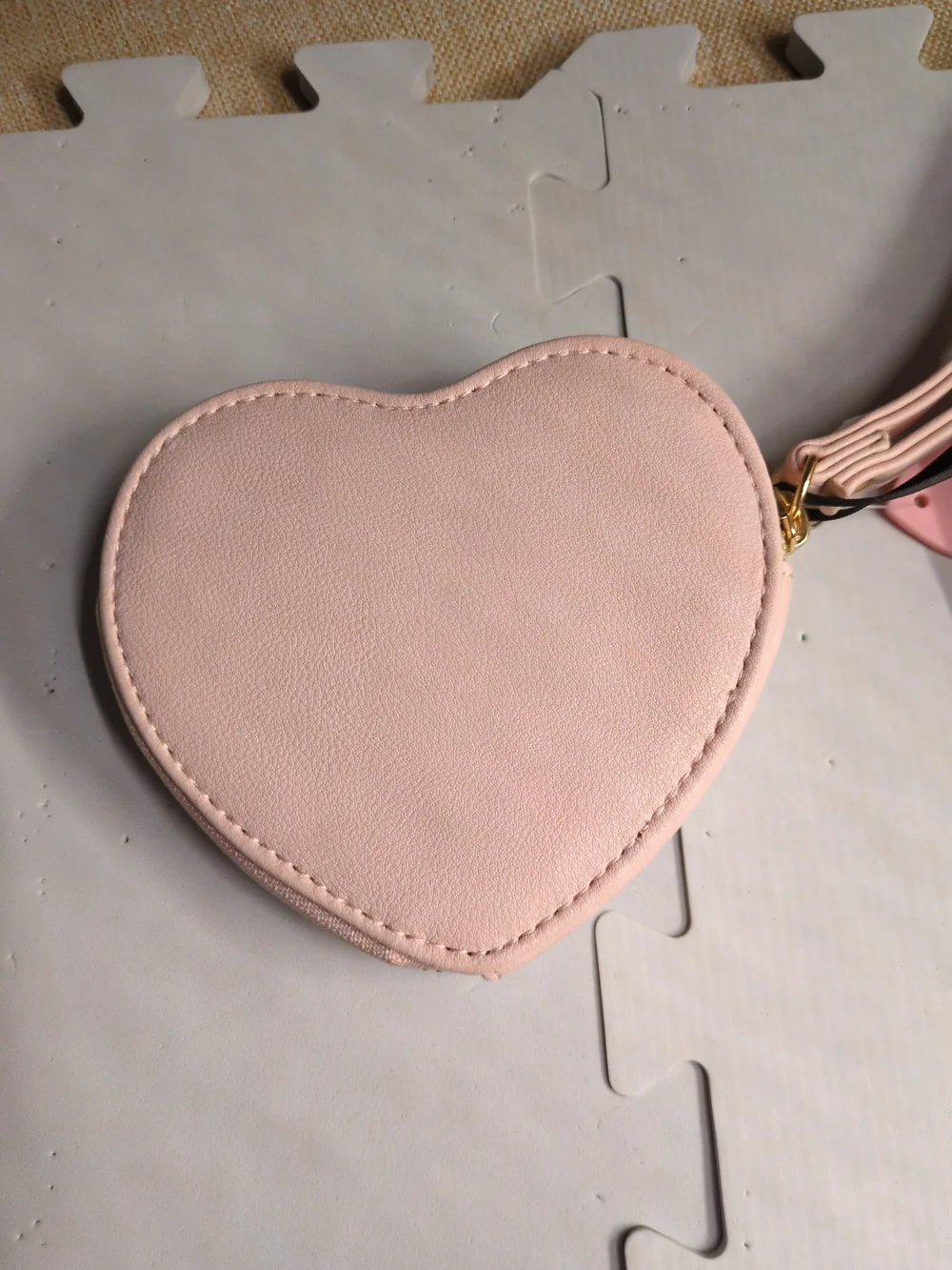 Juicy Couture Heart Wristlet in Cream and Pink